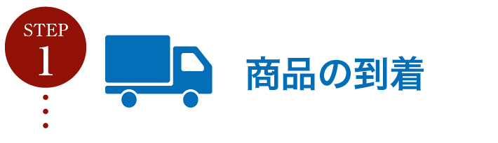 ステップ１　商品の到着