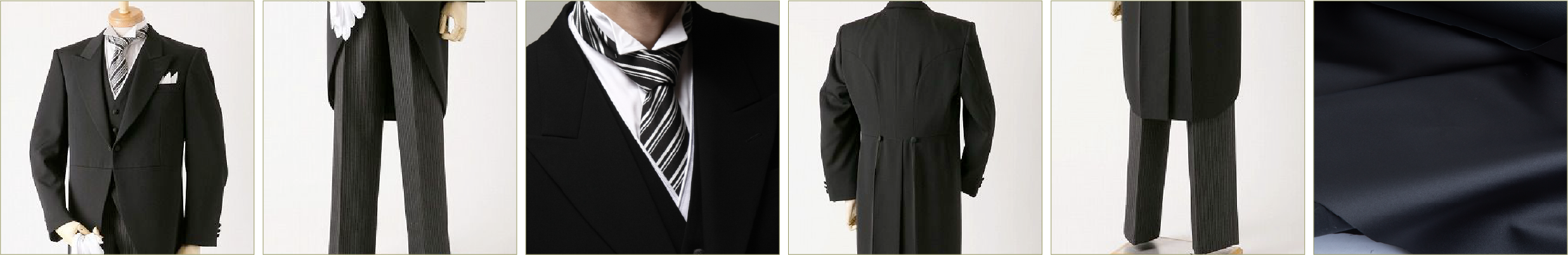 モーニングコートレンタル品の全身、前、後ろ、アップ_G503　サブ画像