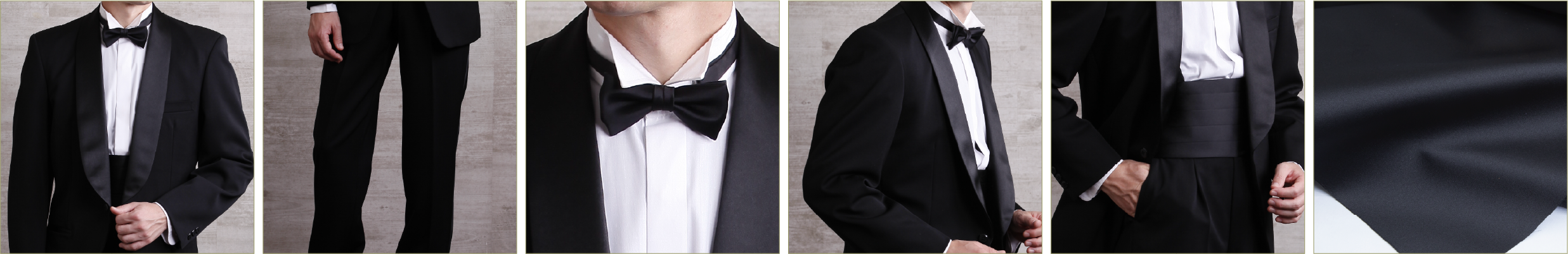 タキシードレンタル品の全身、前、後ろ、アップ_t401　サブ画像